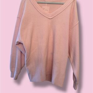 aerie Light Pink V-Neck Women's Sweater